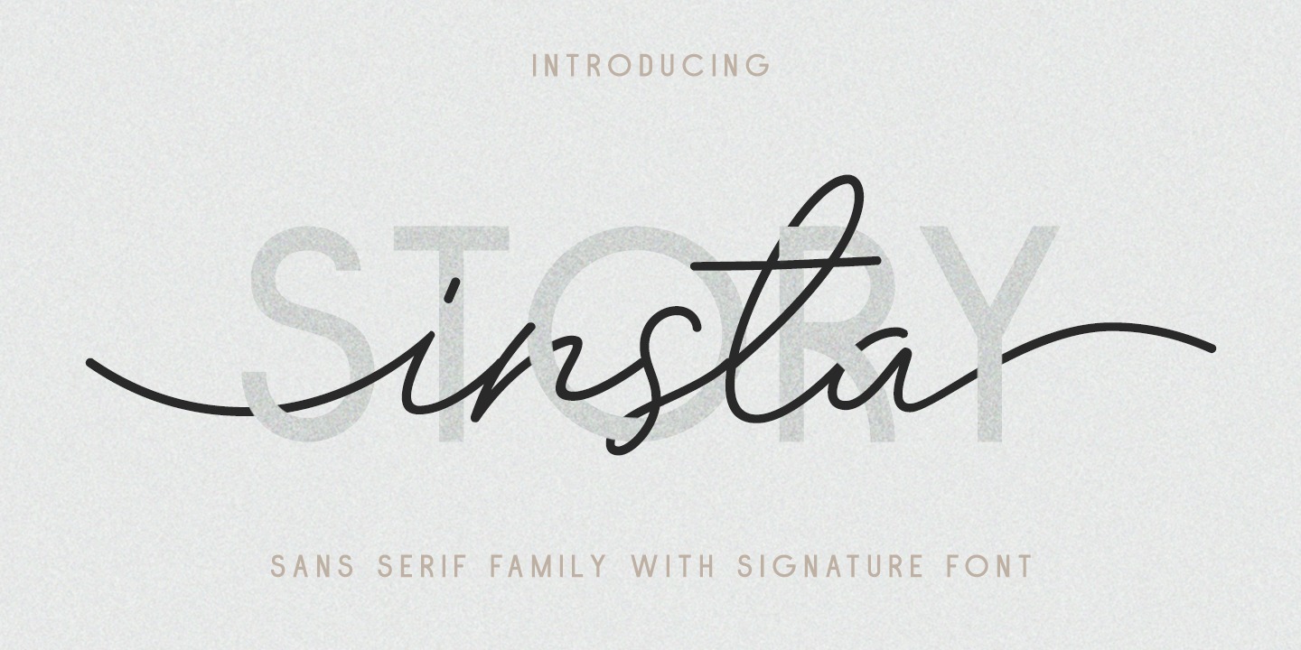 Ejemplo de fuente Insta Story Signature